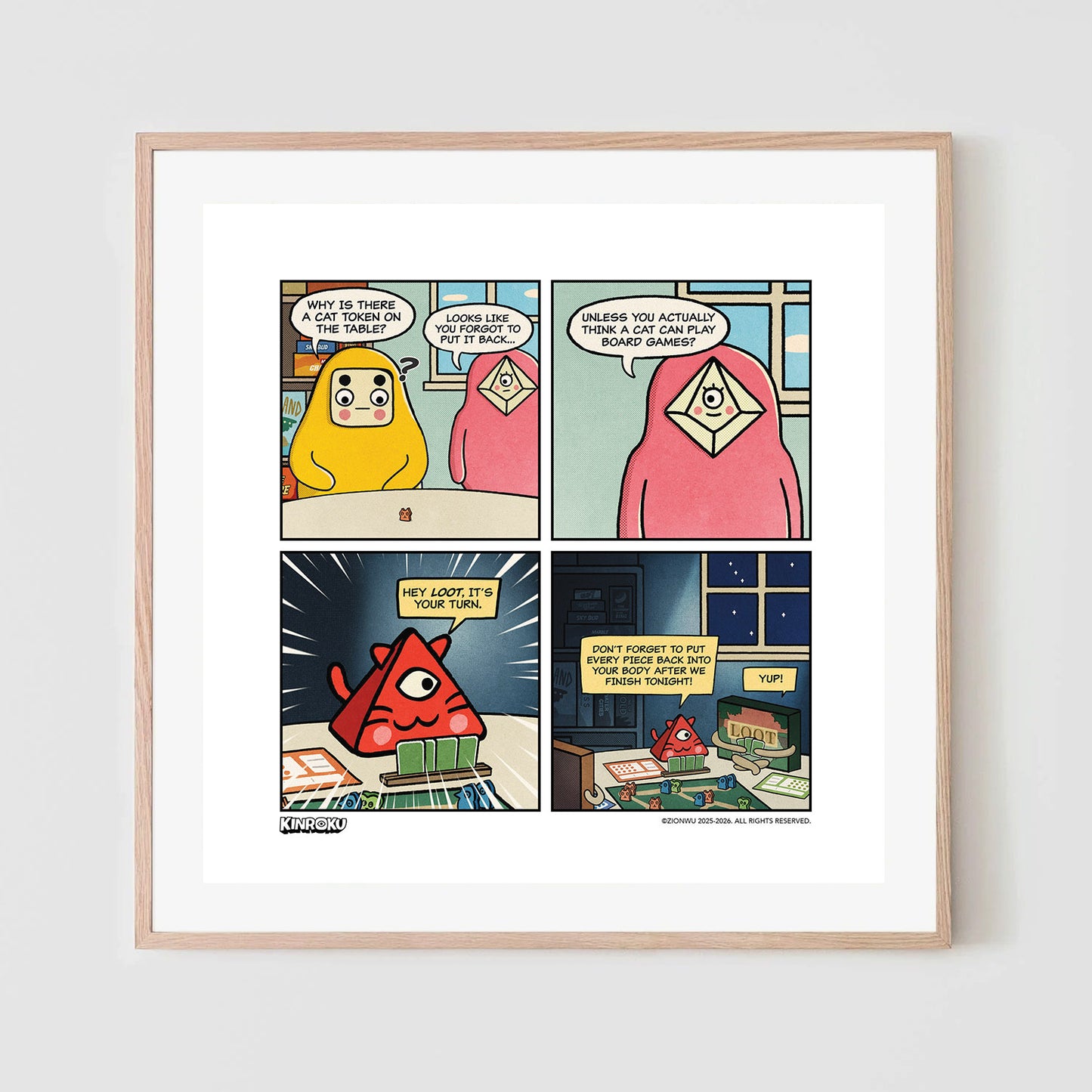 Night Cat Comic Art Print