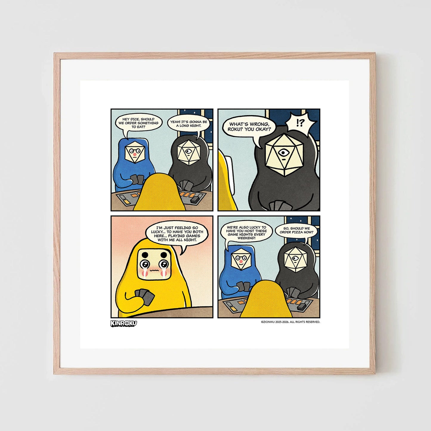 Gaming Friends Comic Art Print
